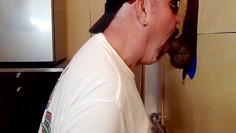 Gloryhole Mature Dilf Blows And Wanks Big Black Cock 4 Min