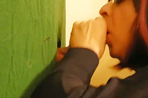 Gloryhole blowjob