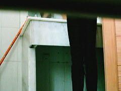 Gorgeous Asian cutie caught on toilet by a