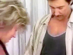 Gorgeous German MILF in lace and stockings fucks colleague