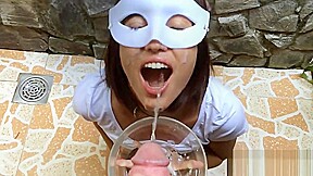 Gorgeous Girl Drinks Piss and Sperm