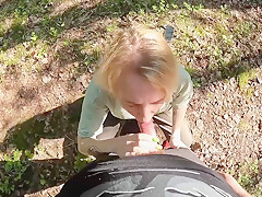 Got Hungry While Hiking, So I Decided To Drink His Cum