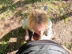 Got Hungry While Hiking, So I Decided To Drink His Cum