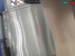G-string and redhead vixen's skinny ass in upskirt mov