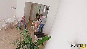 HUNT4K  Husband embarrasses girl a bit but still she gets penetrated