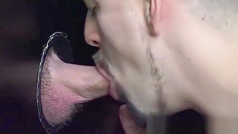 Hairy Step daddy barebacked after sloppy glory hole cocksucking