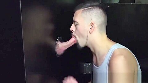 Hairy Step daddy barebacked after sloppy glory hole cocksucking