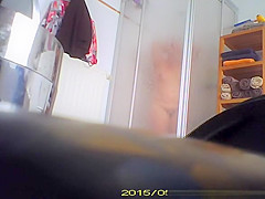 Hairy wife spied in bathroom