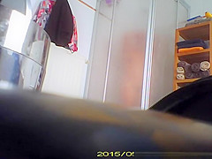 Hairy wife spied in bathroom