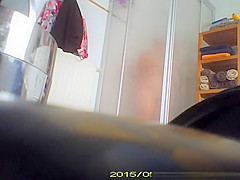 Hairy wife spied in bathroom