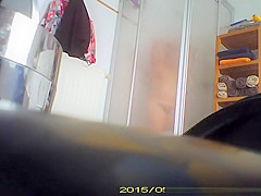 Hairy wife spied in bathroom