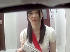Hand work end for Saitou Miyus filthy cock sucking show