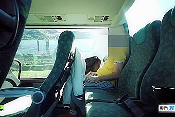 Handjob In The Bus