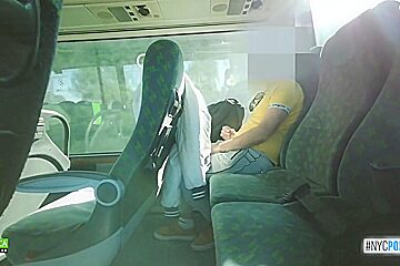 Handjob In The Bus