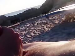 Handjob at the beach