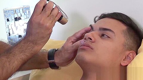 Handsome young man sexually treated by his lusty doctor