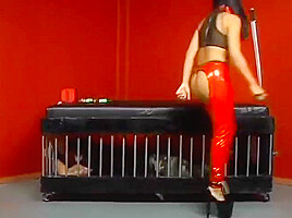 Hard Asian Psycho Mistress Punishes Poor Slave In Her Red Dungeon