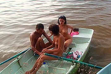 Hard college anal and bawdy cleft fucking in the boats
