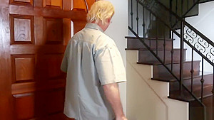 Hardcore threesome with two horny teens 18+ and one nasty grandpa