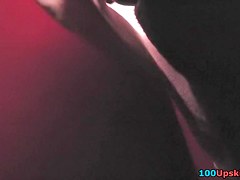 Hawt blond in real street upskirt vid