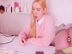 Helping My Stepsister With Homework But Shes Too Distracted With Vibro Plug In Her Ass! 13 Min