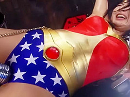 Heroine oiled armpit tickled
