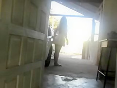 Hidden Hot Girl Plays with Dildo on Car in Public