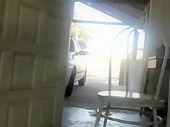 Hidden Hot Girl Plays with Dildo on Car in Public