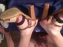 High heel fucking and cumshot