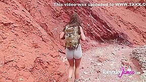 Hike Fucking Out In Nature With Natural Tits