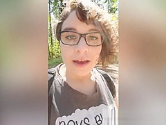 Hiking and fucking in the Forest  Heading to the car with Public Cum Walk!