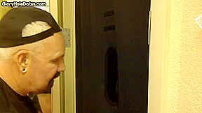 Homemade gaydaddy sucks gloryhole dick 4 cum in mouth