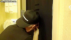 Homemade gaydaddy sucks gloryhole dick 4 cum in mouth