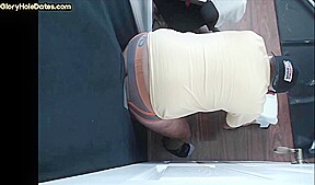 Homemade gloryhole gay barebacked in jockstrap asshole