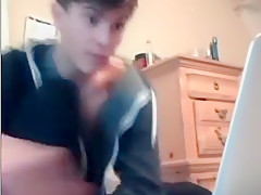 Horny Boy Strips Nude On Cam