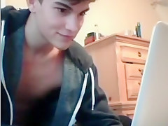 Horny Boy Strips Nude On Cam
