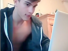 Horny Boy Strips Nude On Cam