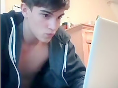 Horny Boy Strips Nude On Cam