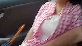 Horny Guy Plays With Japanese Babe Using A Toy In The Car And On The Sofa
