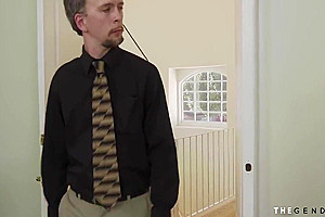 Horny Trans Wife Welcomes Husband With Sexylingerie