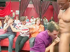 Horny and gay guys having a party