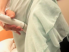 Horny bitch gets fucked with toys before sucking dick