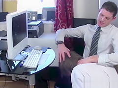 Horny coworkers suck dick and anally fuck in the office