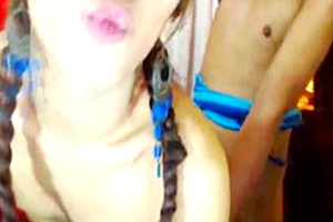 Horny shemale duo suck and anal fuck