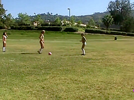 Hot Athletic Chicks Cool Off In The Pool Before Licking Each Others Cunts
