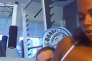 Hot Black Nurse Comes To The Rescue Of Injured Guy At The Gym And They Fuck