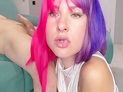 Hot Deepthroat And Great Handjob Of Huge Dick From Horny Girl In Leggings 6 Min