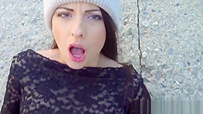 Hot Euro teen 18+ Rebecca Volpetti ass fucked in public POV