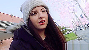 Hot Euro teen 18+ Rebecca Volpetti ass fucked in public POV
