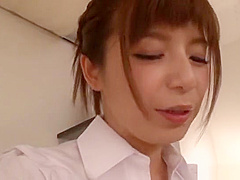 Hot Japanese masseuse gives her client a steaming hot blowjob